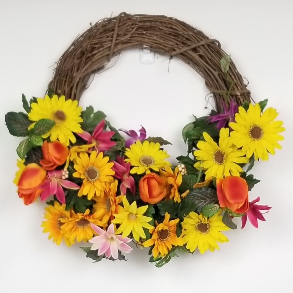 Faux Floral Wreath!